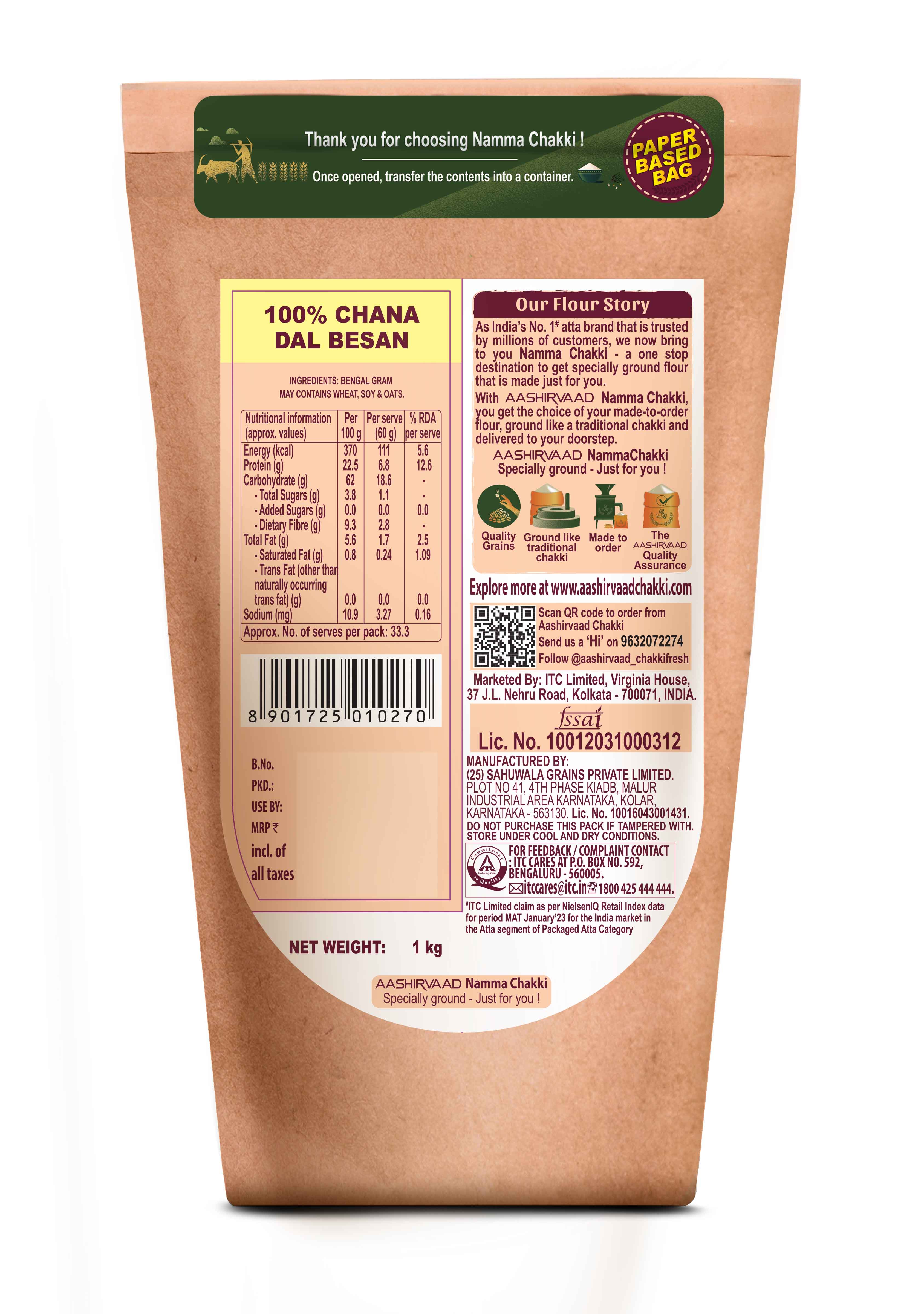 100% Chana Dal Besan