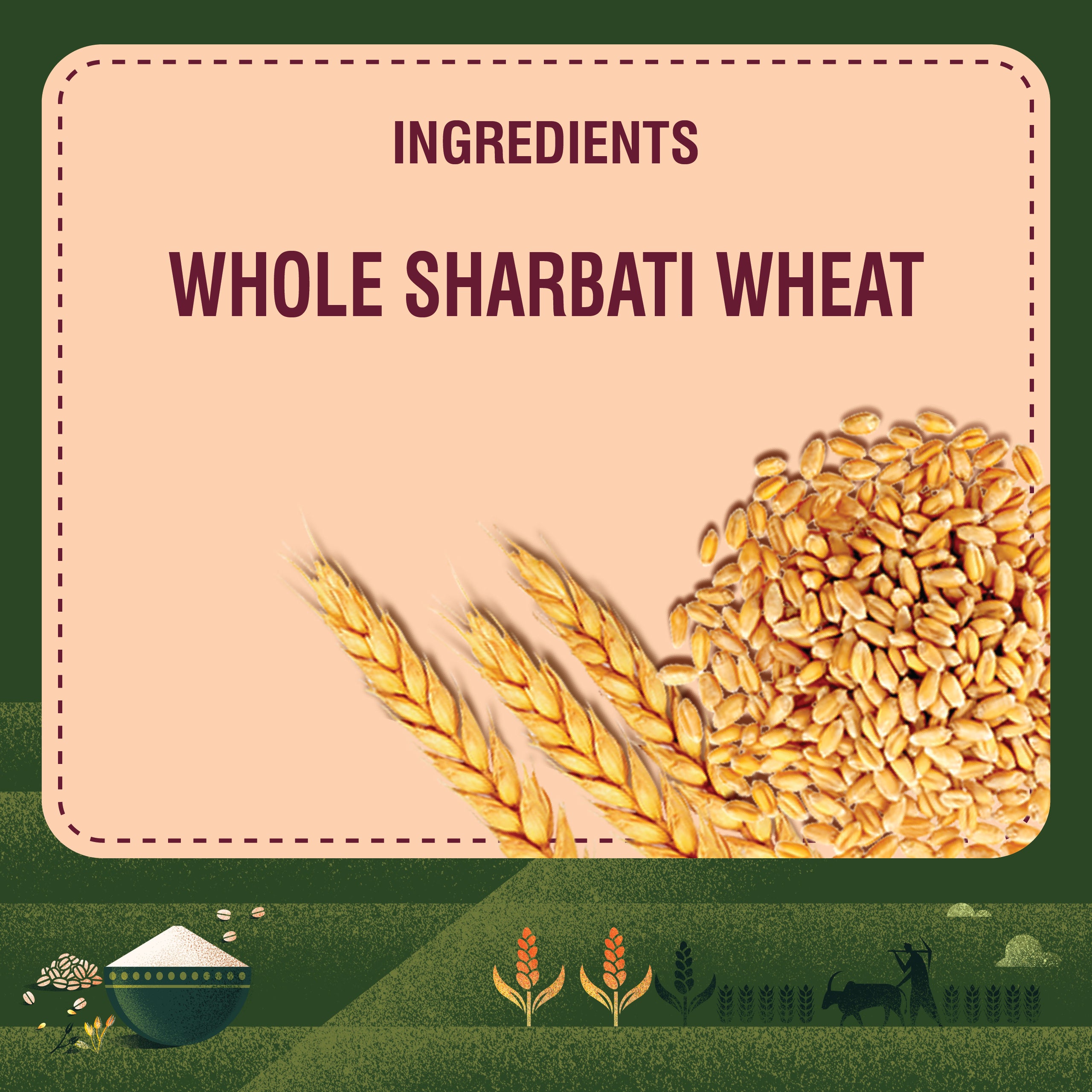 Sharbati Atta Ingredients Panel